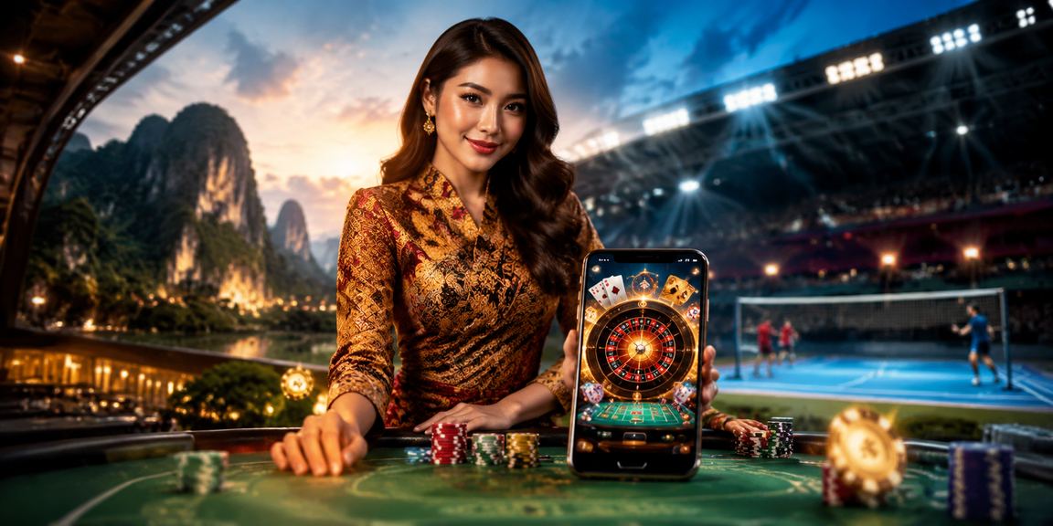Pemain menggunakan aplikasi kasino sst6 dengan tema batik Ipoh yang kaya budaya